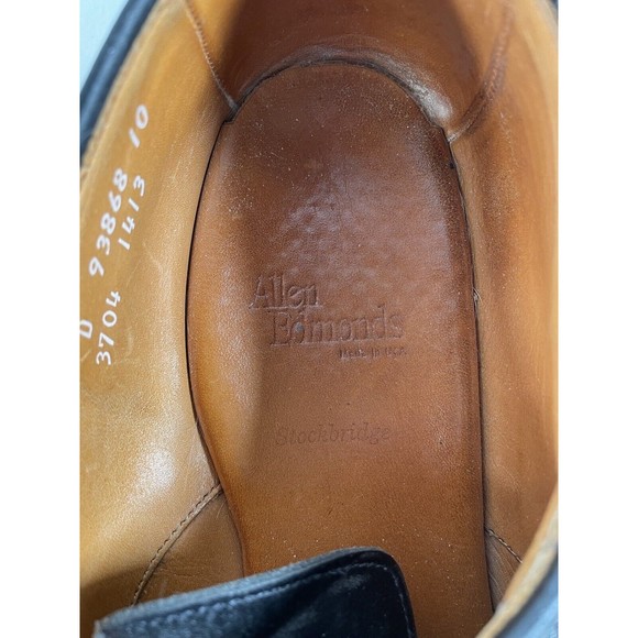 ALLEN EDMONDS Black 11 D Men Split-Toe Leather Dress Shoes main image 8